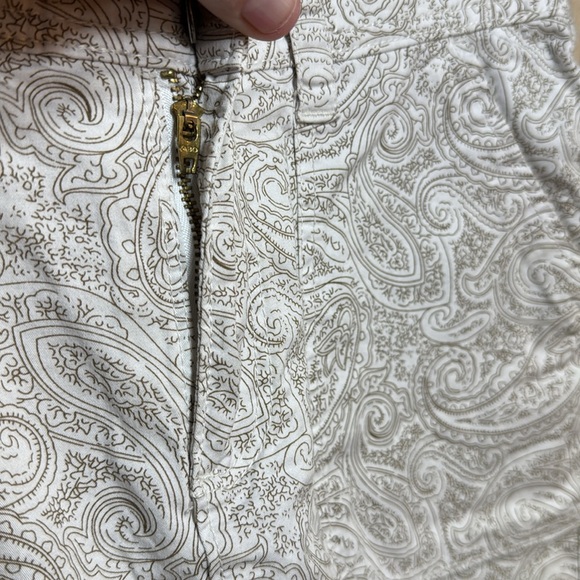 Lee Natural Fit Paisley Cream Just Below The Waist Skort 8M - Picture 4 of 9